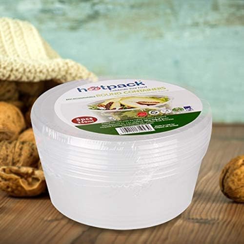 Hotpack 5pcs Microwaveable Round Containers 250ml - Image 3