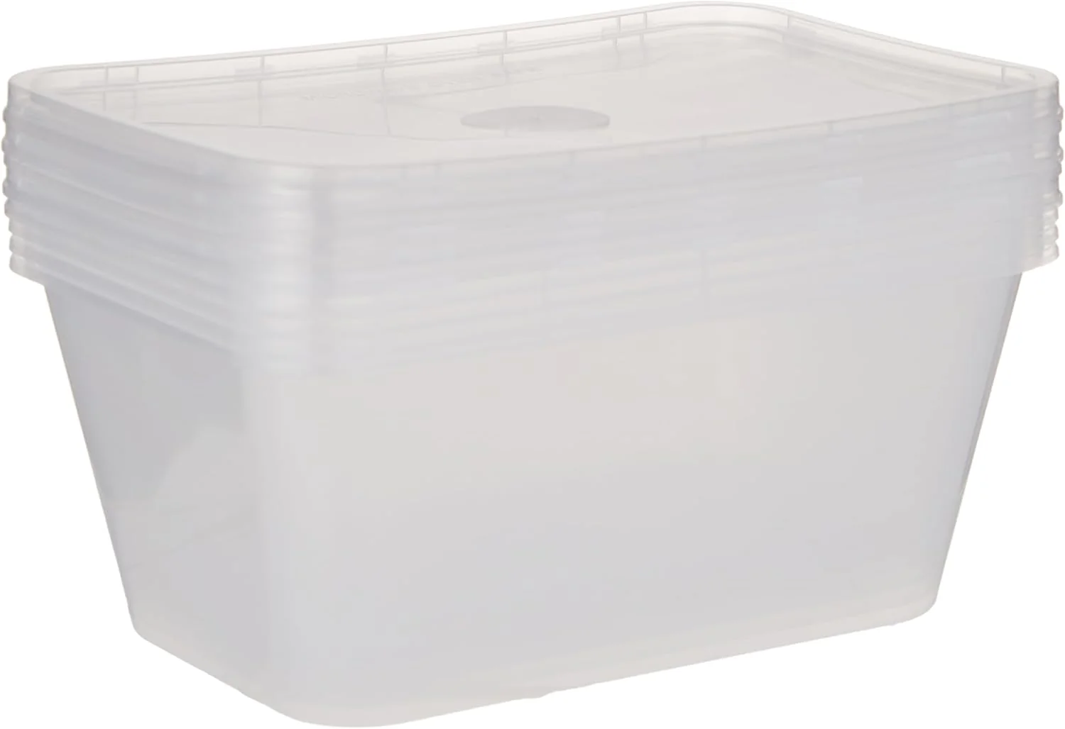 Hotpack 5pcs Rectangular Microwaveable Container with Lid 1000ml