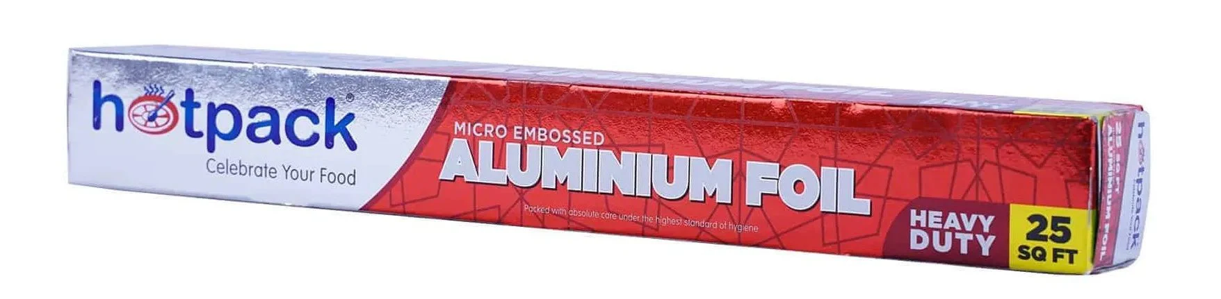 Hotpack Micro Embossed Heavy Duty Aluminium Foil 7.75m*30cm, 25sq.ft, Cooking-Storing-Wrapping