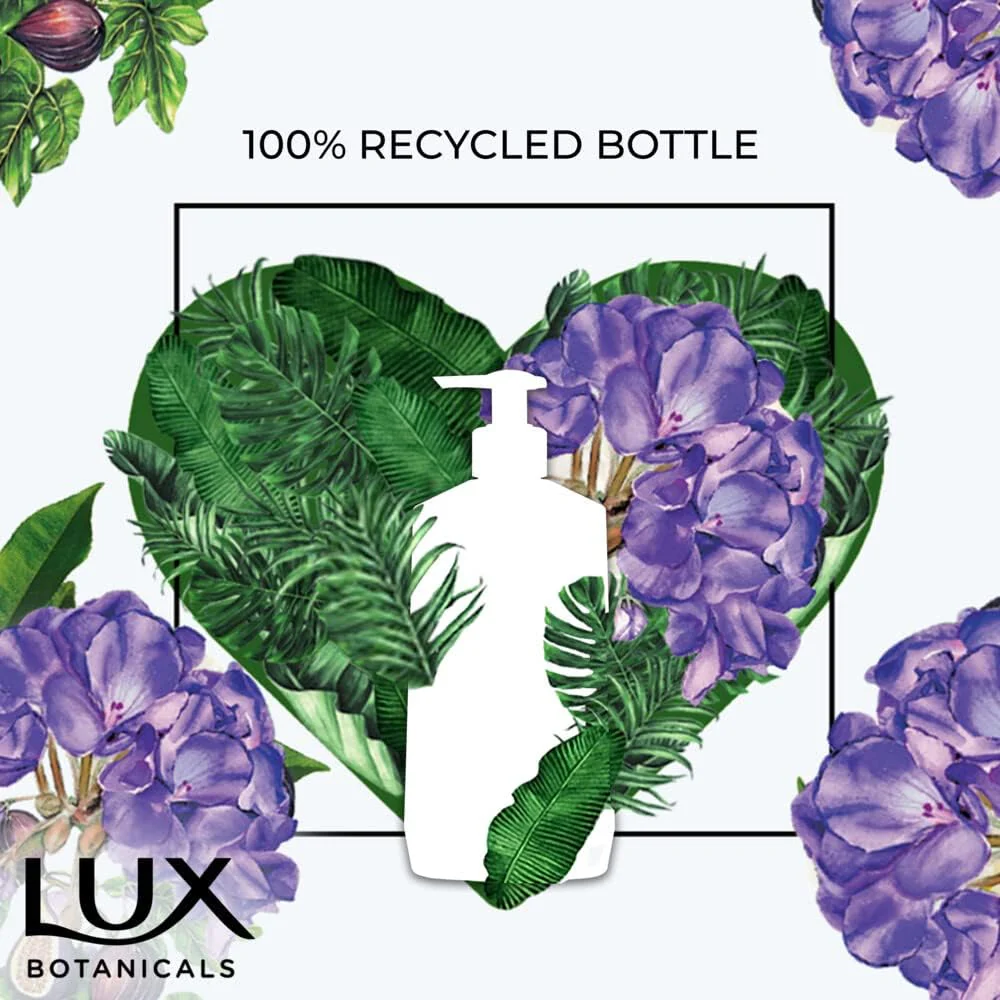LUX Botanicals Perfumed Hand Wash, For all skin types, Fig Extract & Geranium Oil, Hygiene properties to effectively wash away germs, 500ml - Image 3