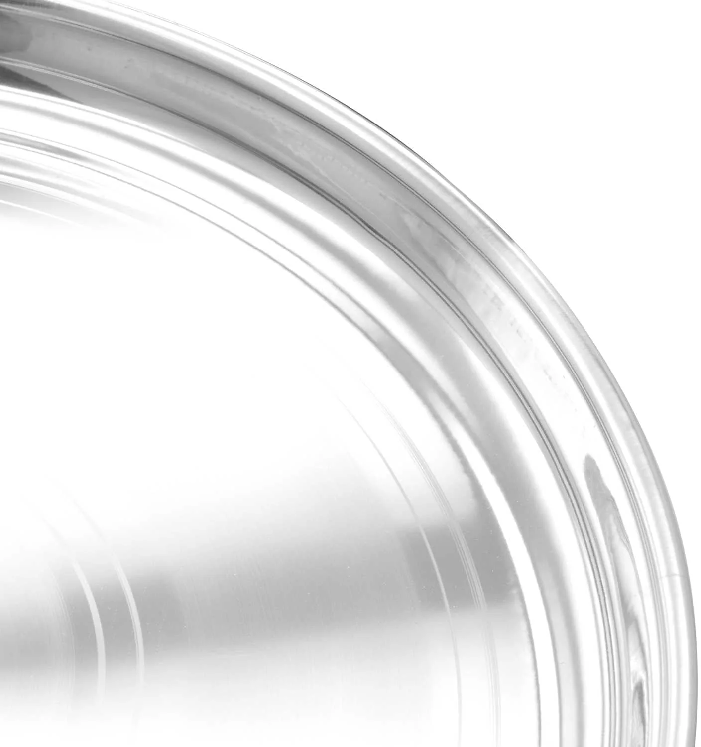 Raj Steel Dinner Plate 65cm – Silver | Stainless Steel Serving Thala | Rice Plate & Sharing Platter | RT0065 - Image 4