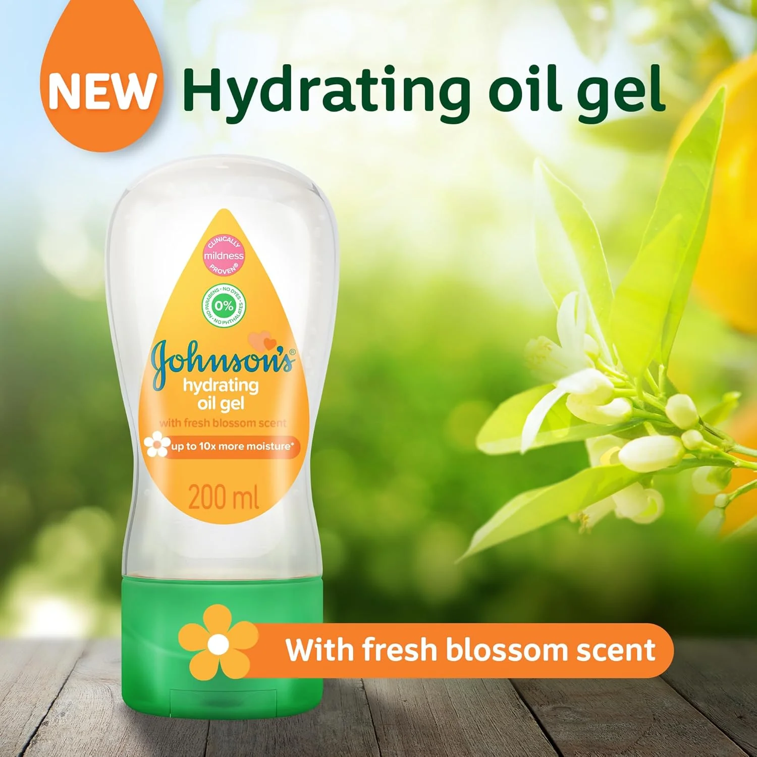 Johnson's Baby Fresh Blossom Hydrating Oil Gel – 200ml - Image 2