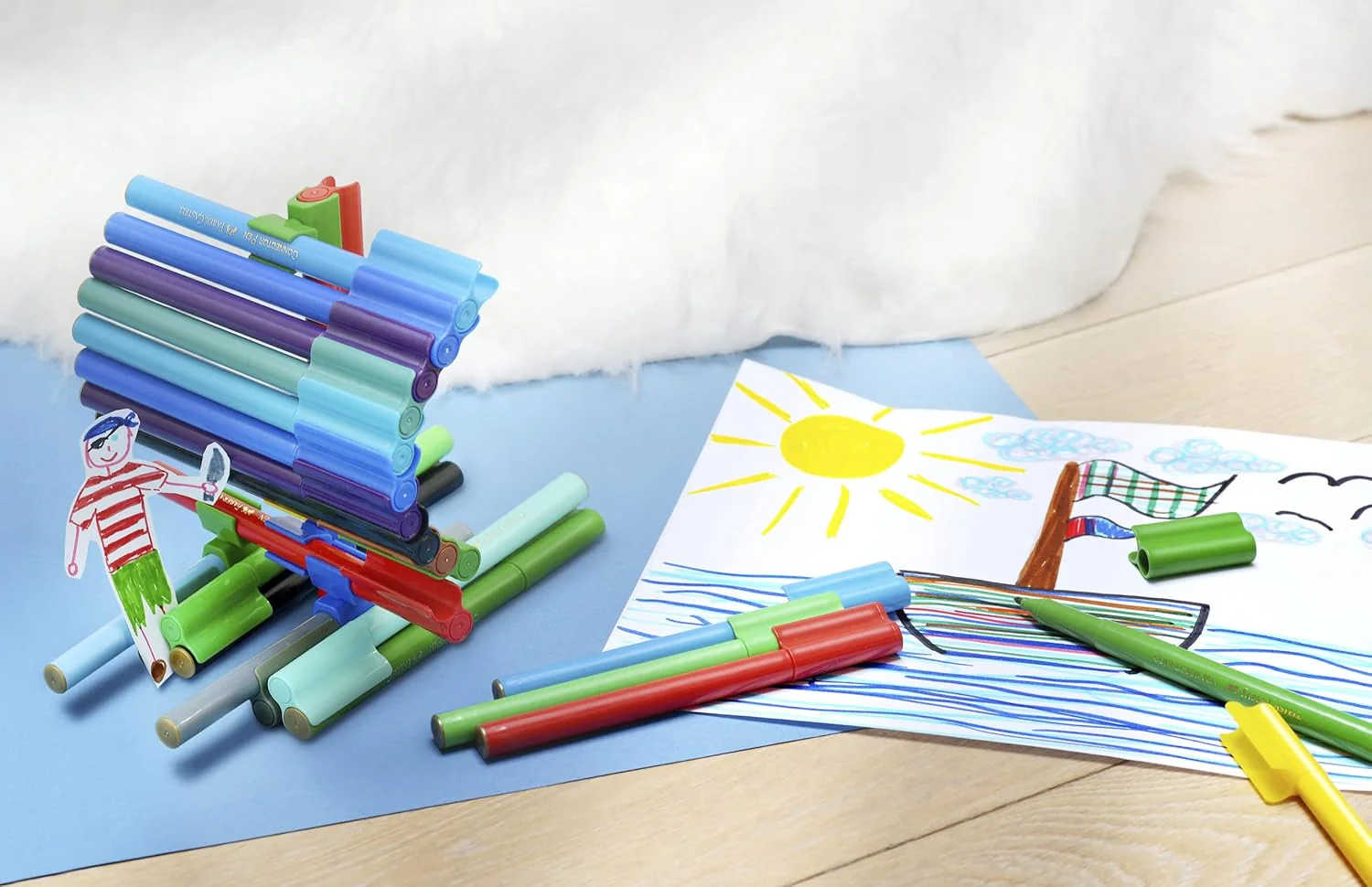 Faber-Castell Connector Felt Pens – 20 Colors with 5 Pastel Shades - Image 3