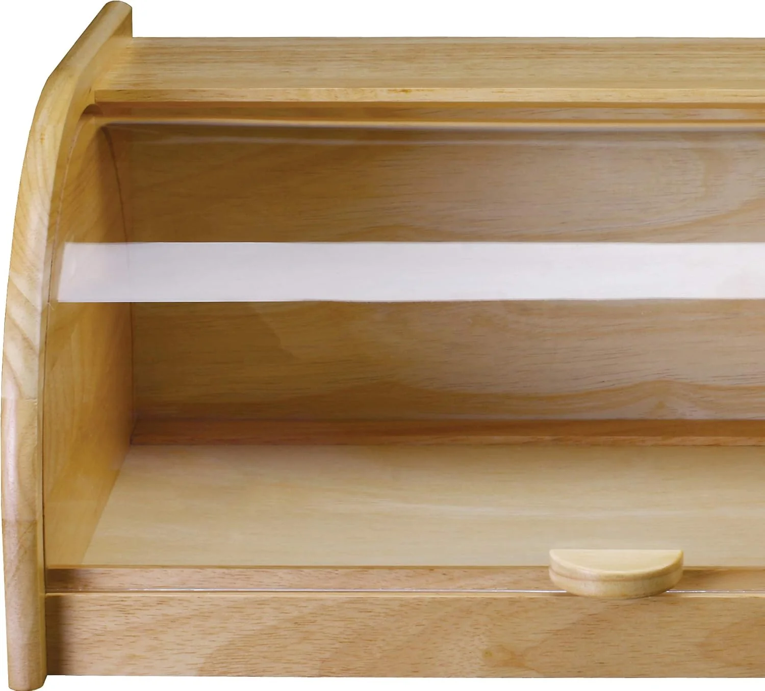 Billi Wooden Bread Box with Sliding Acrylic Lid – Beige | 27×40×18 cm - Image 2