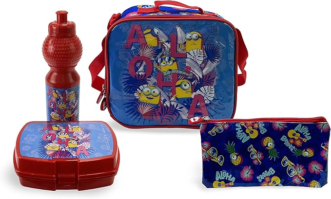 Illumination Minions-The Rise of Gru 5-in-1 School Set Includes 18" Trolley Bag, Lunch Bag, Pencil Case, Lunch Box, Water Bottle - Image 2