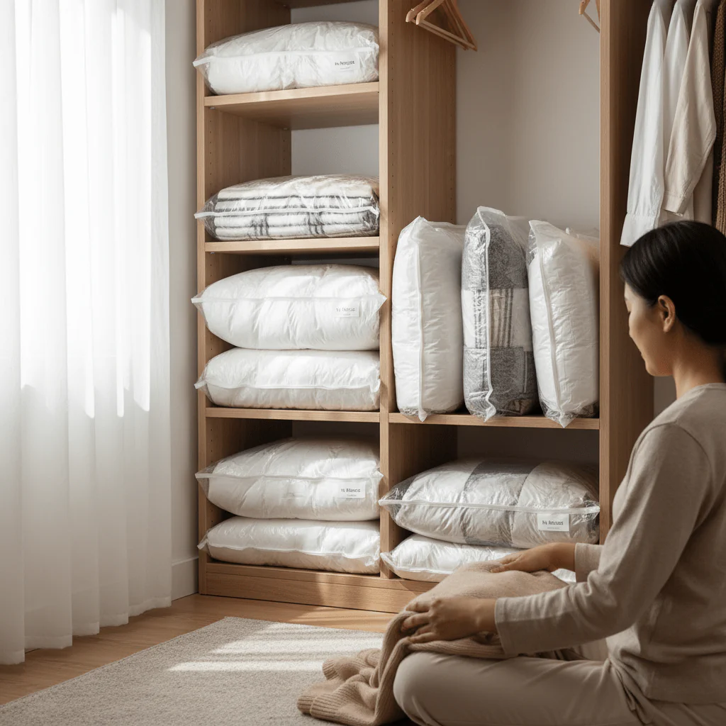 In House Vacuum Storage Bag – 80× 110 cm | Space-Saving Compression Bag for Bedding & Clothes - Image 2
