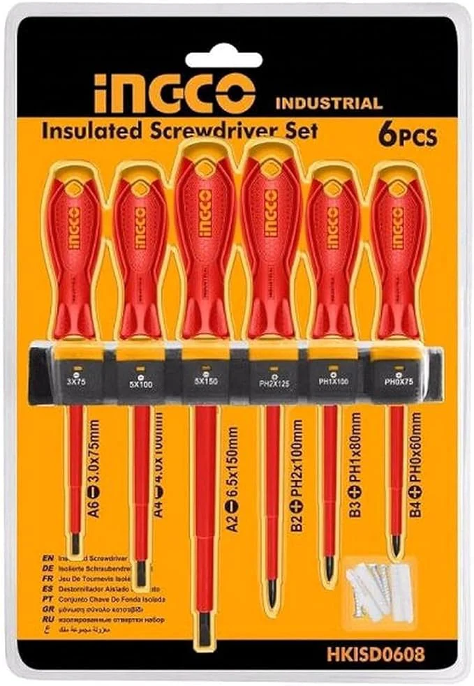 INGCO 6pcs Insulated Screw Driver Set,