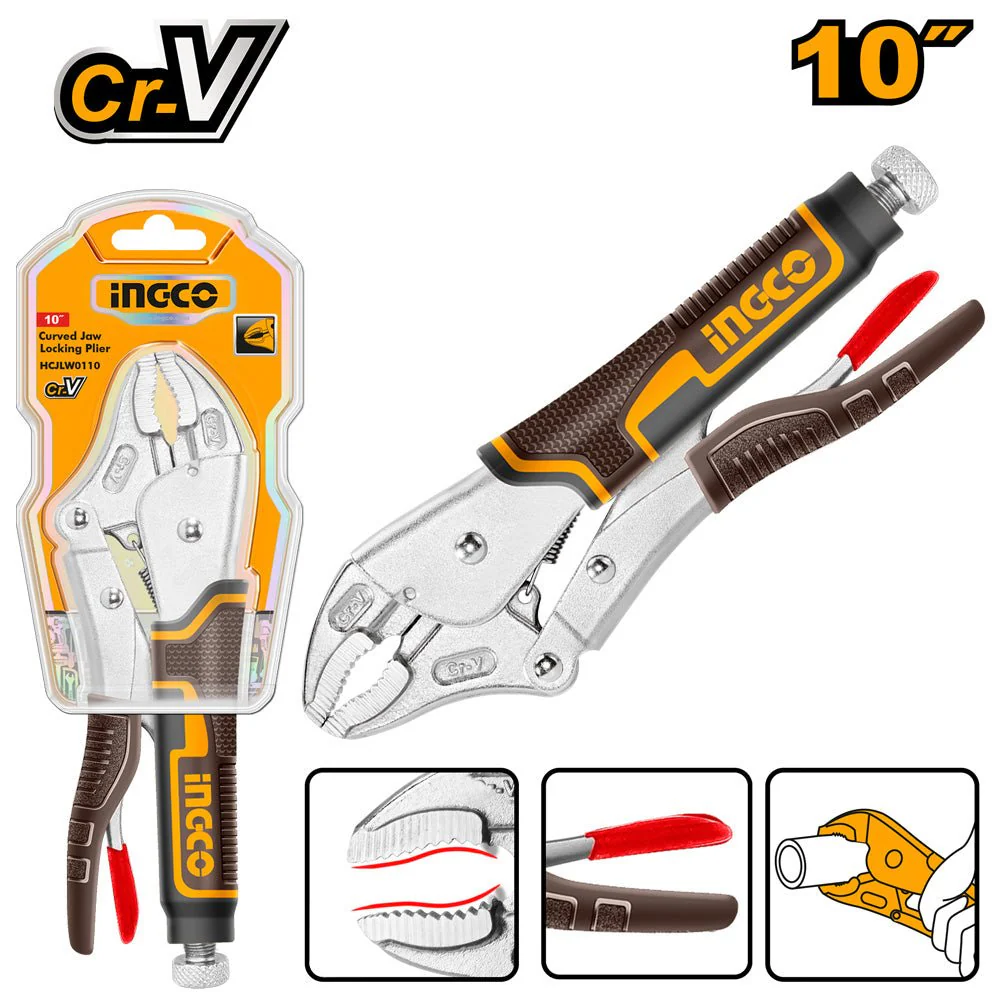 INGCO Curved Jaw Locking Plier 10" - Image 2