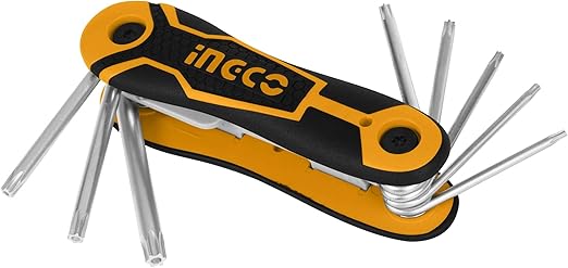 INGCO Pocket Torx Key 8pc Set(T9, T10, T15, T20, T25, T27, T30, T40)