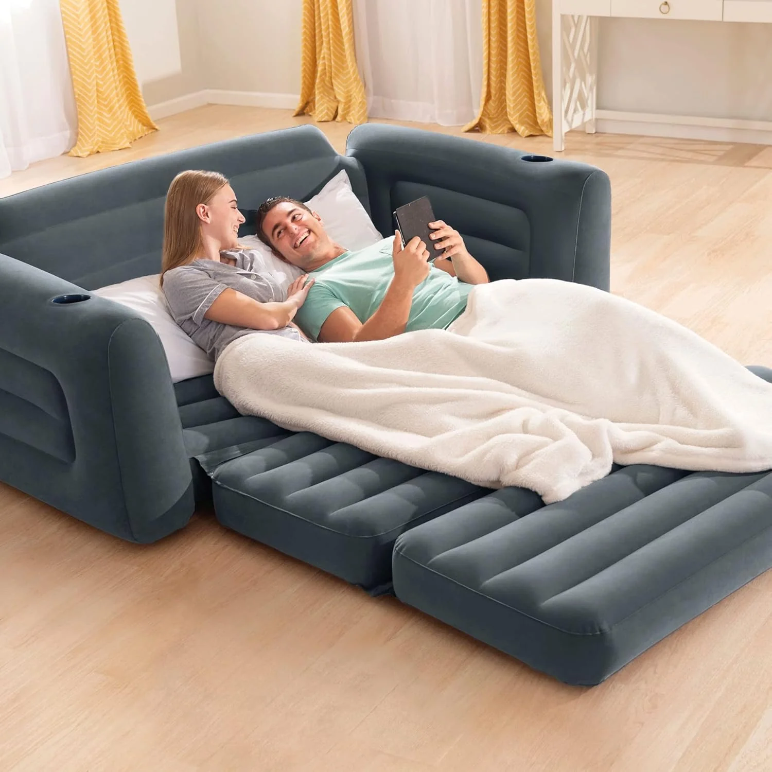 Intex 2-Seater Inflatable Sofa Bed 66552NP – Convertible Air Couch 203x231x66 cm - Image 4