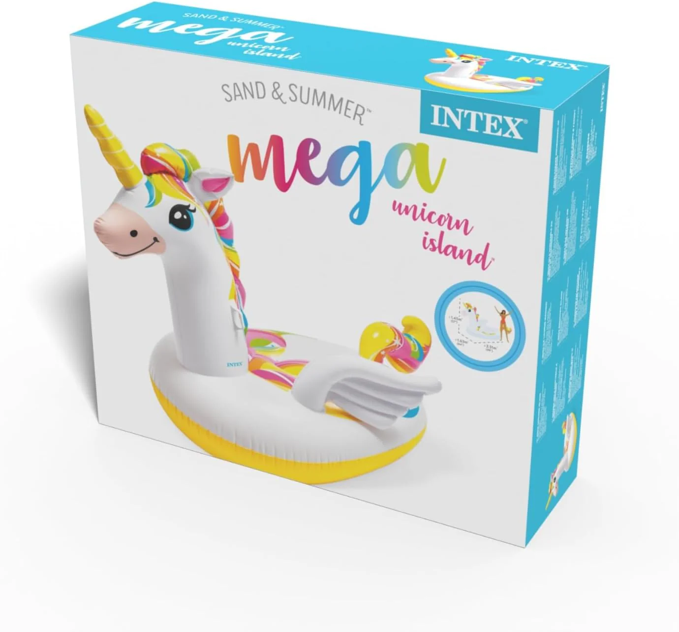 Intex Magical Unicorn Inflatable Ride-On Pool Float – 57"*64"*99" - Image 3