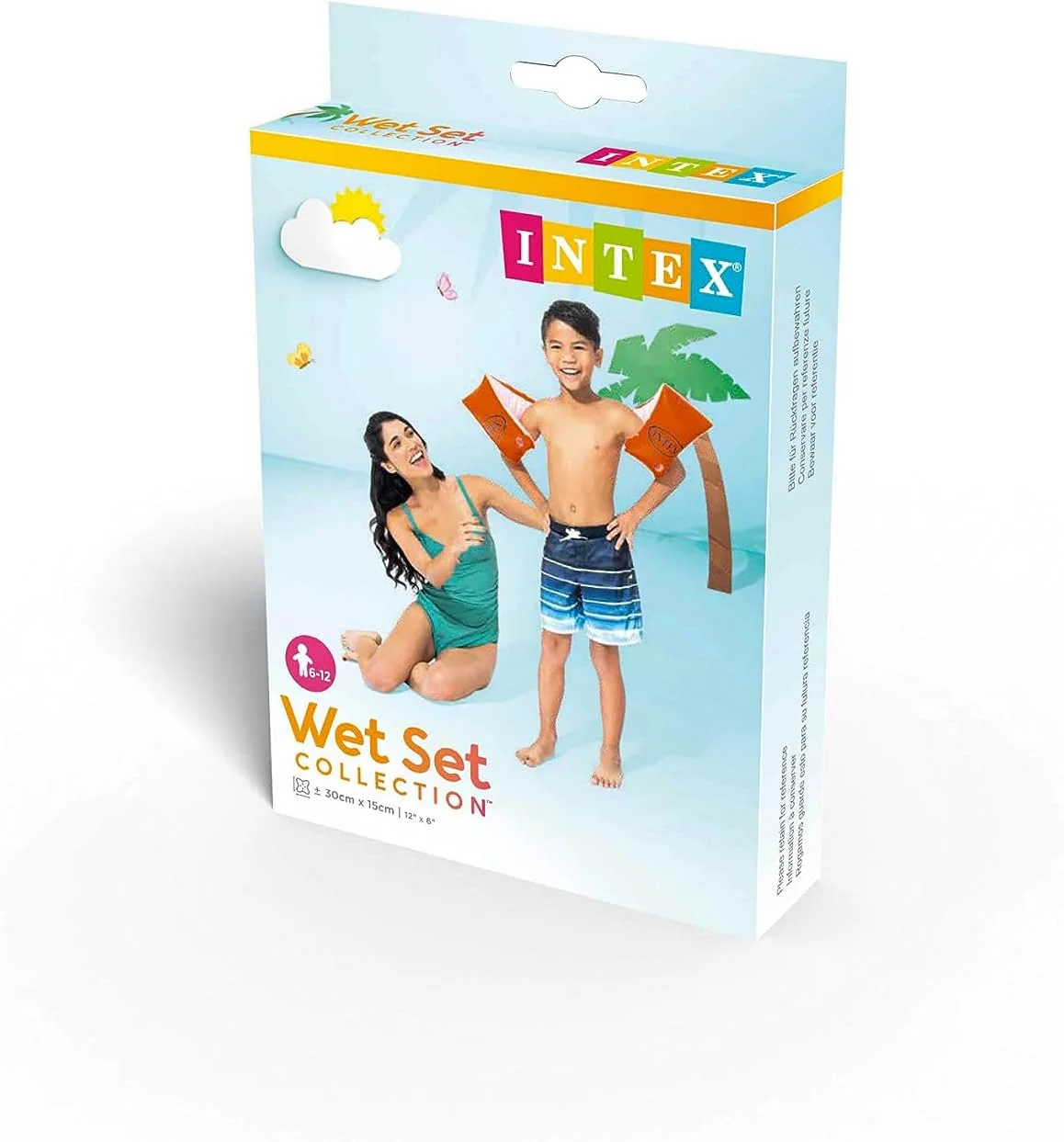 Intex Swimming arm bands for kids-58641 -2 pieces Orange-30X15CM-Ages 6+12 - Image 2