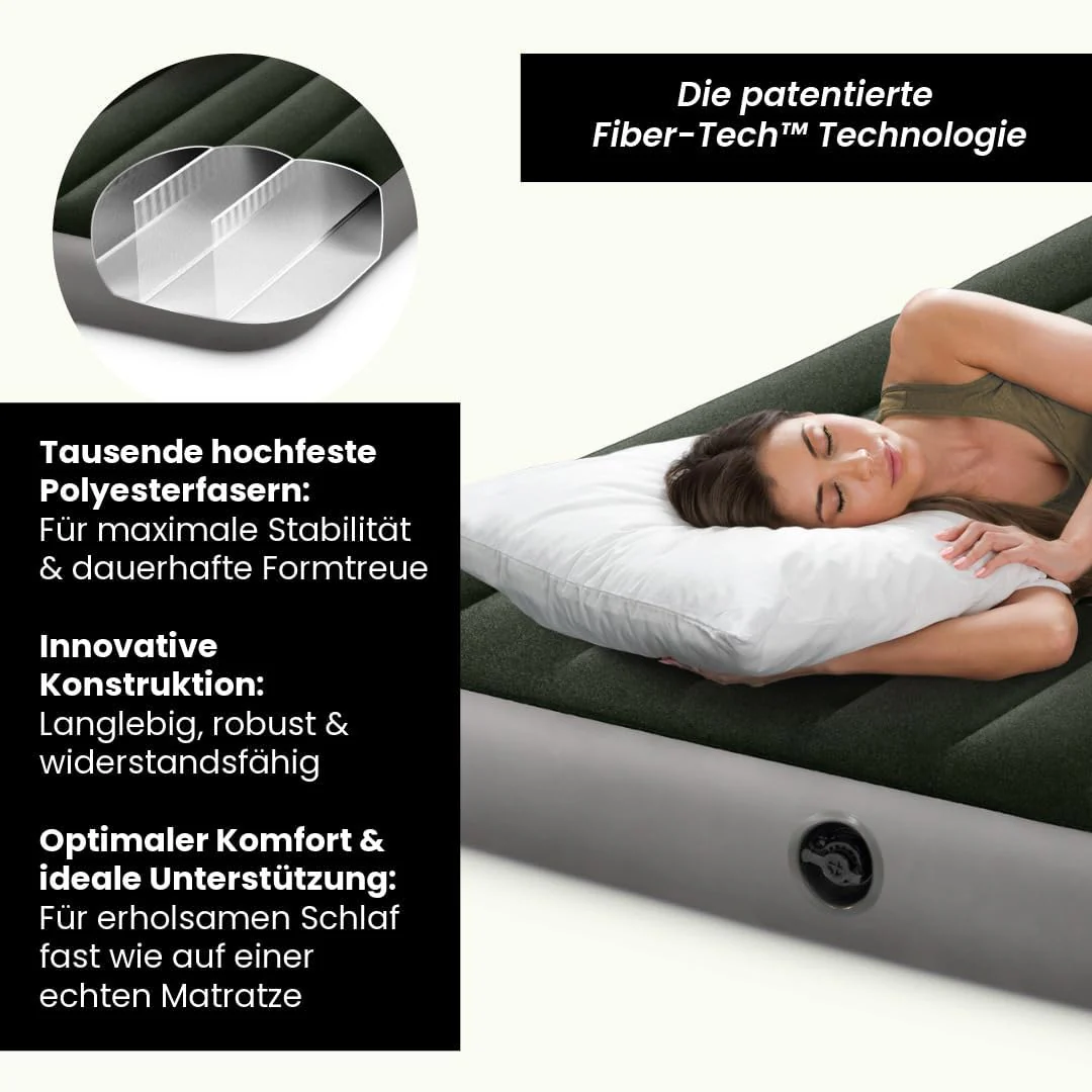 Intex Junior Twin Dura-Beam Prestige Downy Airbed 64106 – Lightweight Inflatable Bed 76x191x25 cm - Image 3