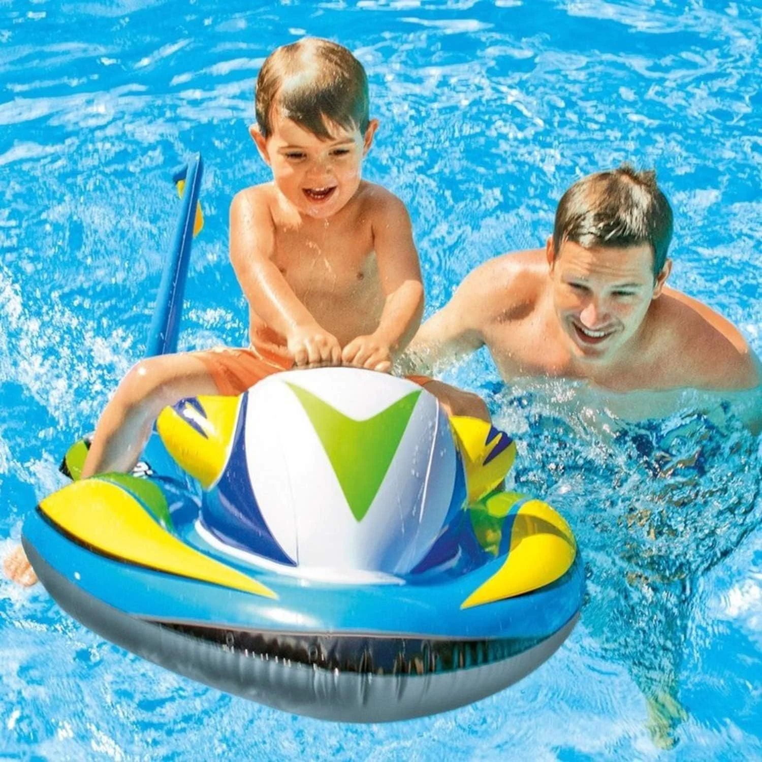 Intex Inflatable Wave Rider Ride-On Floating Raft – 117×77 cm | Assorted Colors - Image 2