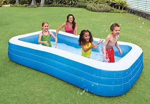 Intex Family Inflatable Swimming Pool – 120" × 72" × 22" | Blue & White - Image 2