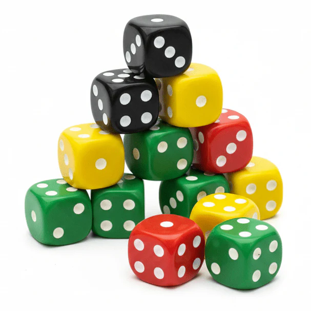 Italo Mixed Color Dice Set – 14mm | 12 Pieces