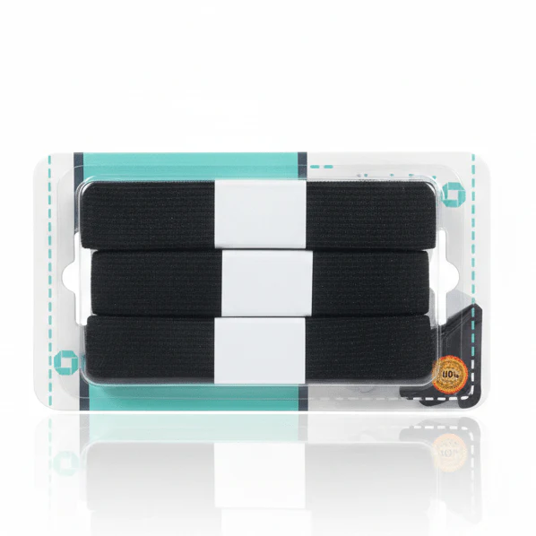Italo Elastic Band Black – 3 Widths Available | 1m Length | Sewing & Craft Essential