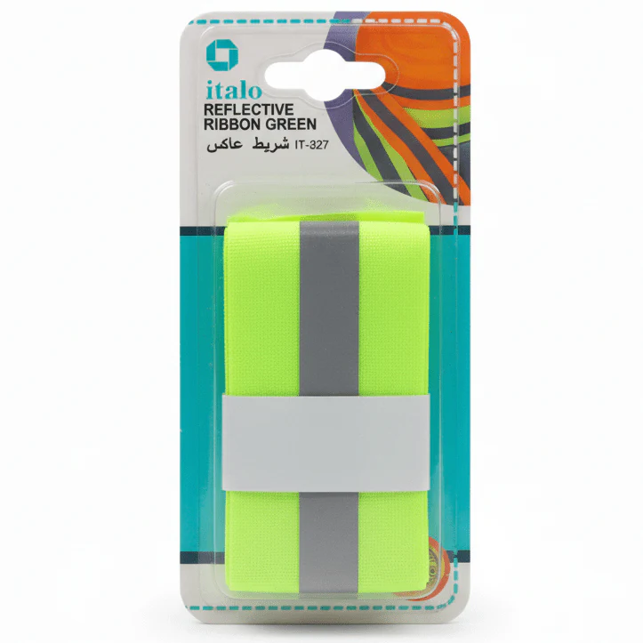 Italo Reflective Ribbon Green – High-Visibility Safety Strip (IT-327)