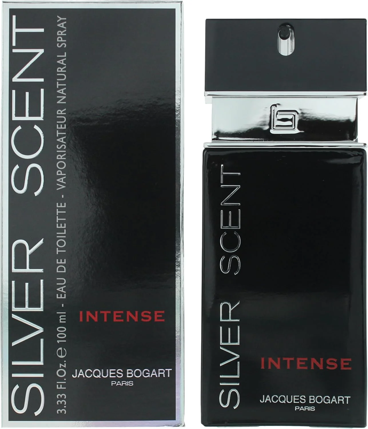 Jacques Bogart Silver Scent Intense Eau de Toilette for Men 100ml – Strong Spicy Amber Signature Fragrance