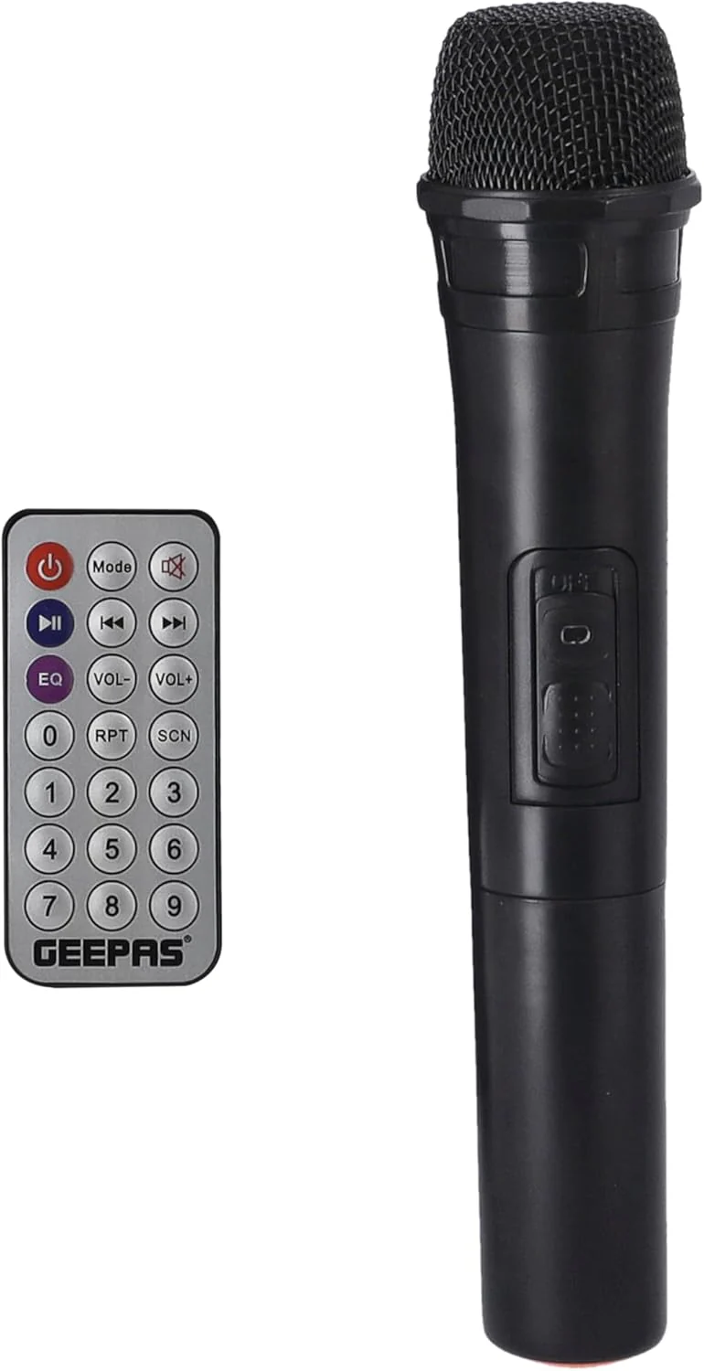 Geepas Rechargeable Portable Speaker - Portable Handle with 1500 MAH Huge Battery| TWS Connection & Compatible with BT/USB/AUX/FM/Micro SD | Ideal for Home, Hotels, Trips & Outdoor Use - Image 4