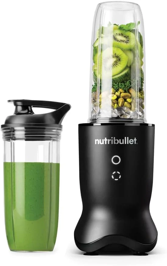 Nutribullet Ultra 1000W High-Speed Blender, Multi-Functional, Quiet Motor, Tritan™ Renew Cups, Rapid Extractor Blades, BPA-Free, Shatter-Resistant, Glow Interface,NBU-500AK, Black