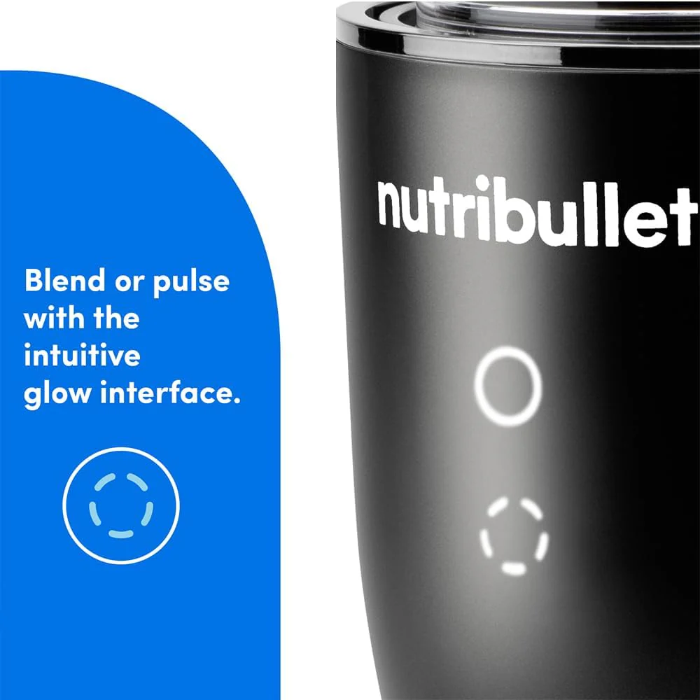Nutribullet Ultra 1000W High-Speed Blender, Multi-Functional, Quiet Motor, Tritan™ Renew Cups, Rapid Extractor Blades, BPA-Free, Shatter-Resistant, Glow Interface,NBU-500AK, Black - Image 5