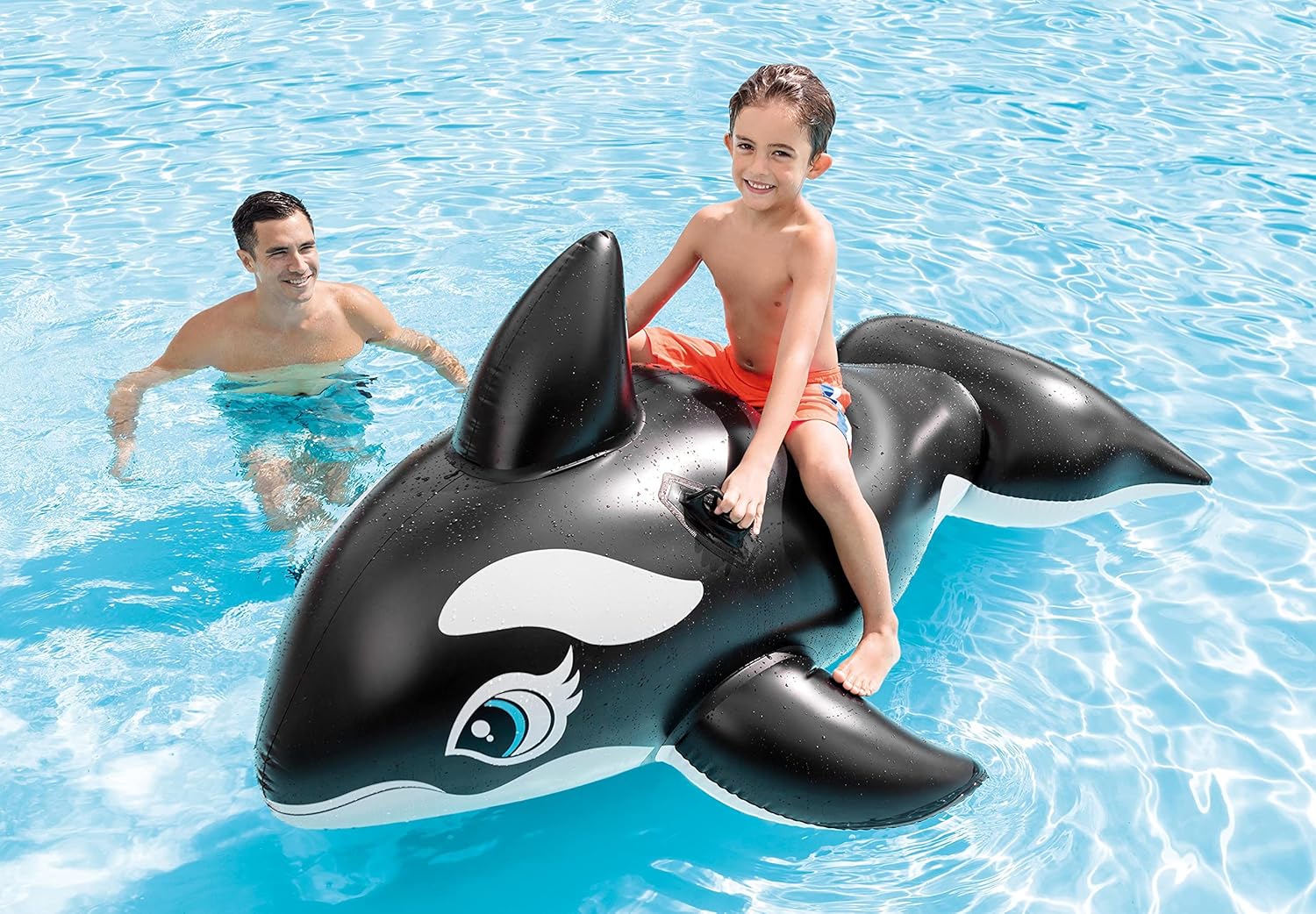Intex Whale Ride-On Inflatable Pool Float | 193×119 cm | Ages 3+ - Image 2