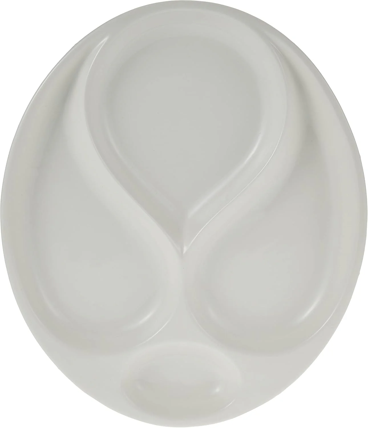Symphony Collection – White Ceramic Four-Section Round Plate (28 x 24 x 2.5 cm) - Image 3