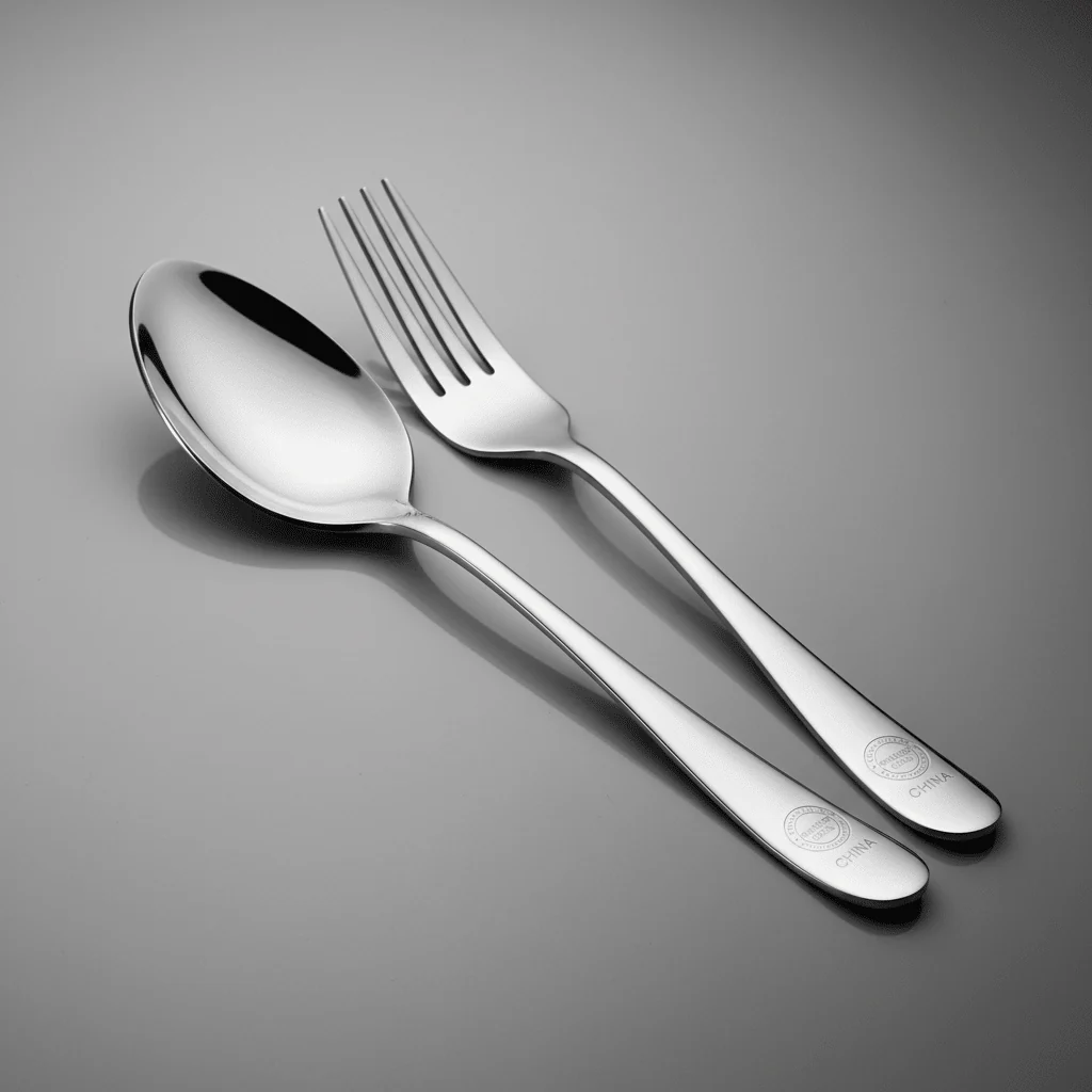 Jiham 12 Piece Stainless Steel Spoon and Fork Set with Polished Finish Ideal for Dining and Serving 20x20 cm - Image 4