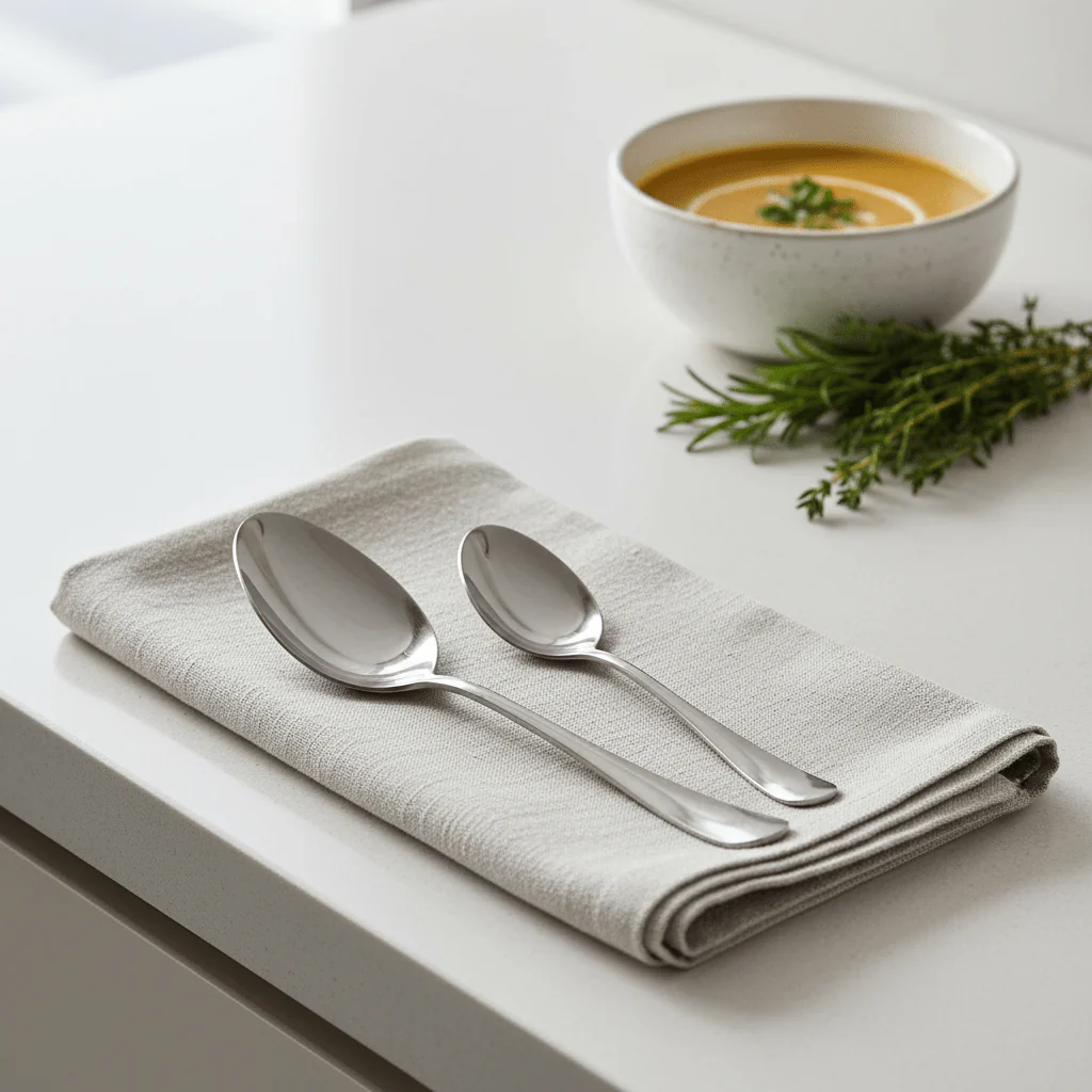 Jiham 12 Piece Stainless Steel Spoon Set with Classic Design Durable and Rust Resistant Cutlery 20x15 cm - Image 3