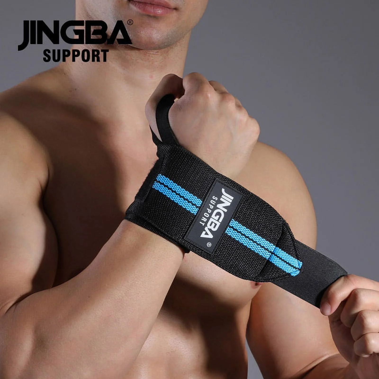 Jingba Wrist Support Brace JB-4235B – Black/Blue - Image 4