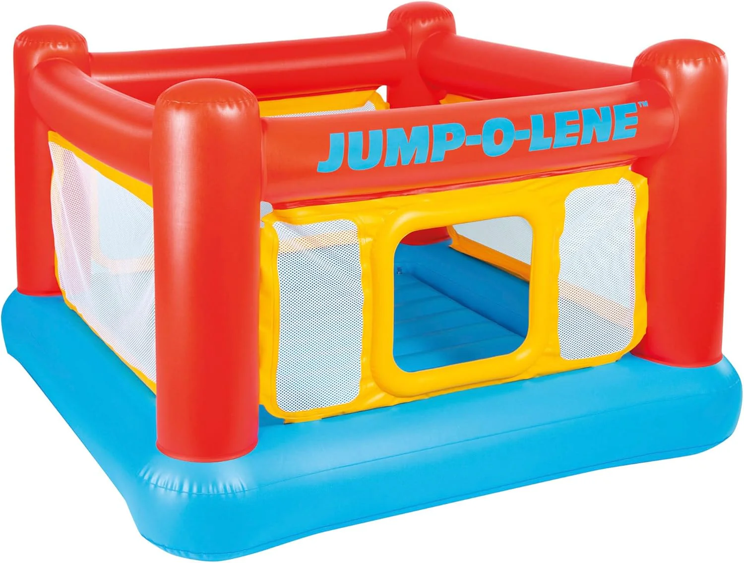 Intex Jump-O-Lene Inflatable Playhouse Bouncer – Multicolour | 174 × 174 × 112 cm