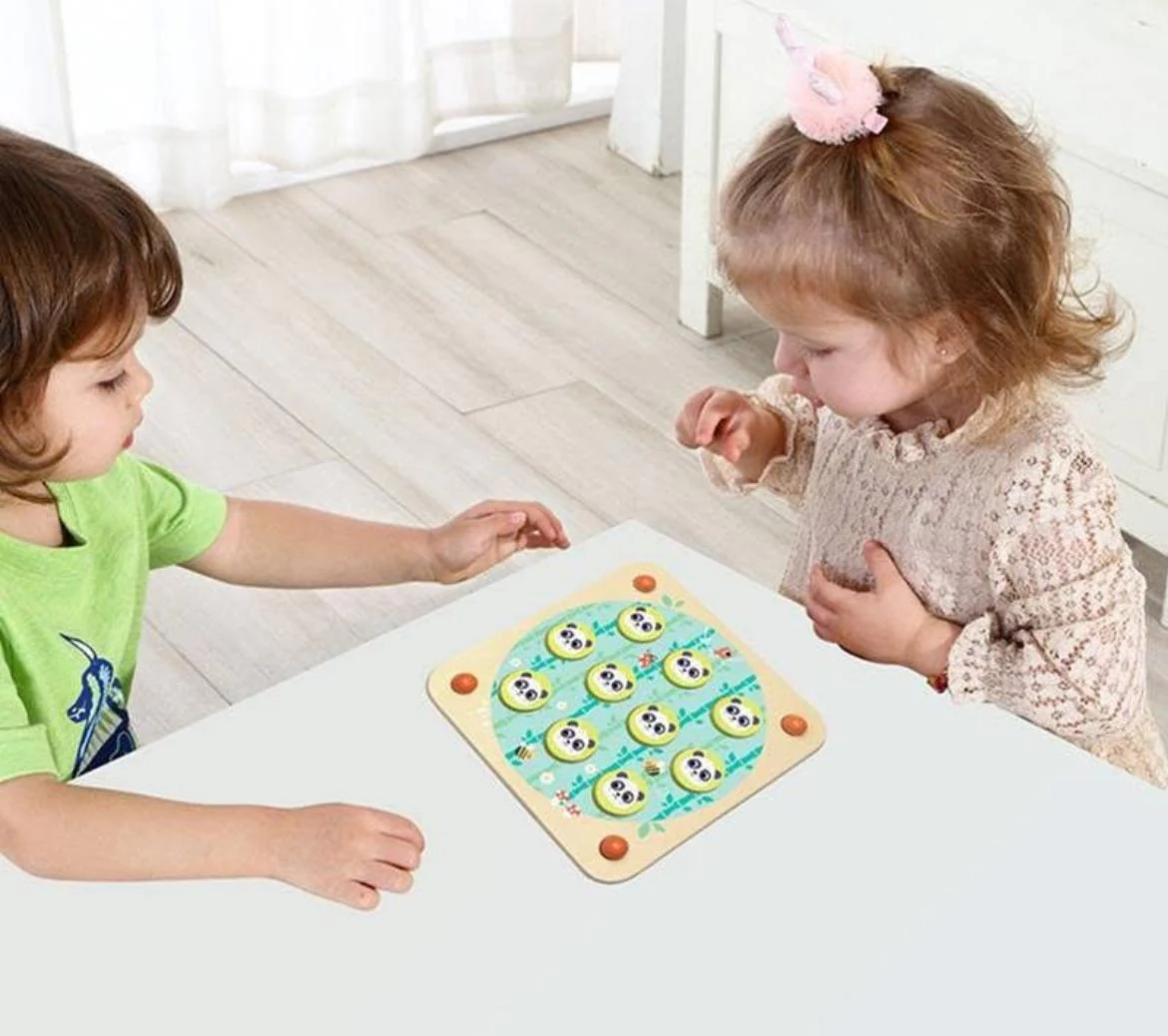 Joodi 17pcs Wooden 2-in-1 Set- Memory Game & Tic Tac Toe - Image 4