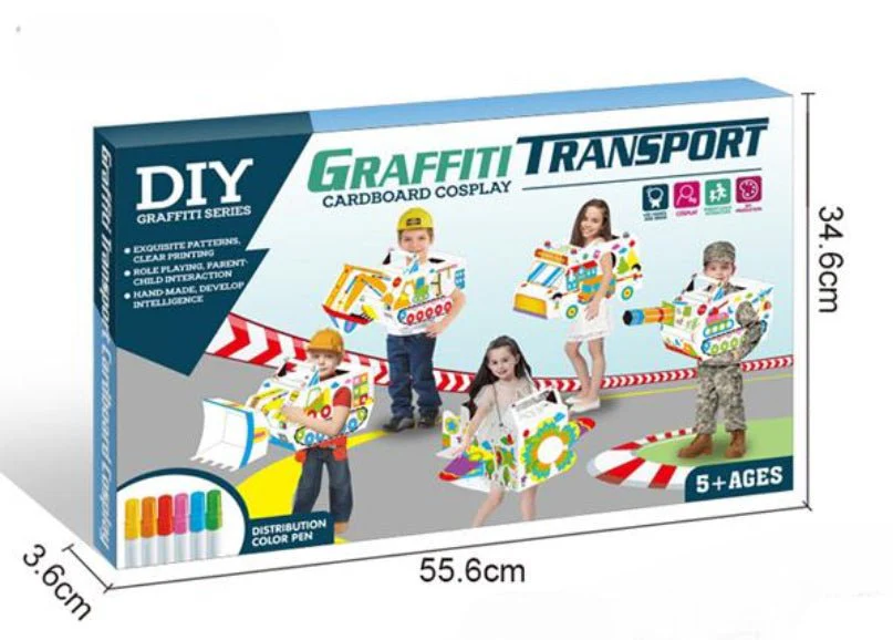 Joodi Graffiti Transport Cardboard Cosplay DIY Set, Role Playing, Develop Intelligence