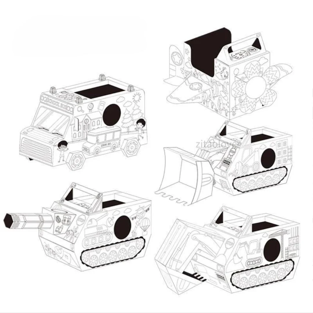 Joodi Graffiti Transport Cardboard Cosplay DIY Set, Role Playing, Develop Intelligence - Image 5