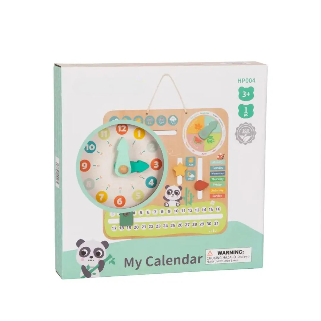Joodi Interactive Wooden Time and Seasons Calender Set for Kids, Multicolor - Image 4