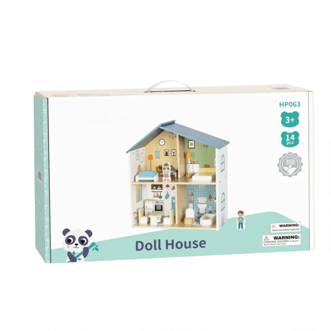Joodi Wooden 14pcs Doll House Playset - Image 3