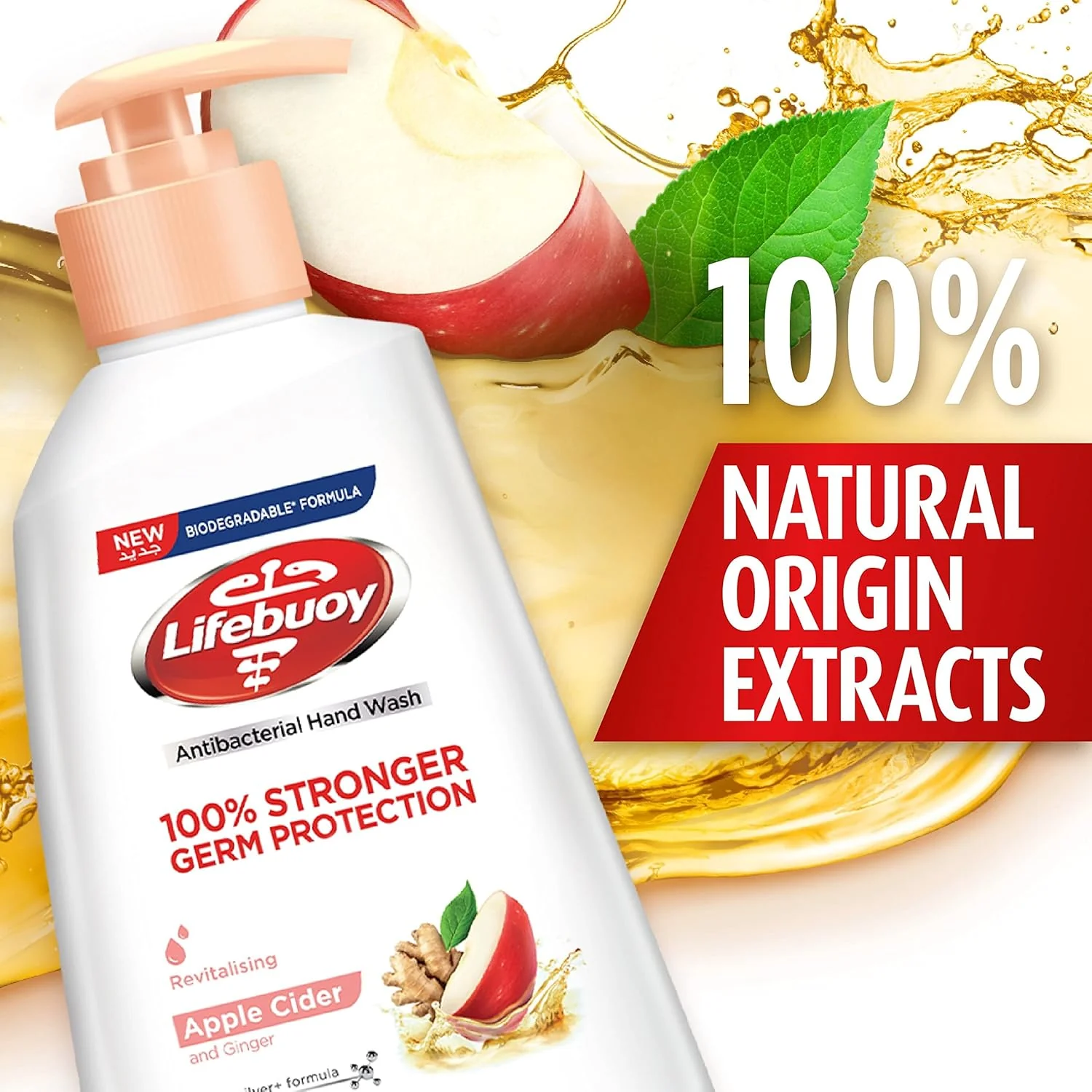 Lifebuoy Apple Cider and Ginger Anti-Bacterial Hand Wash, 200ml - Image 2