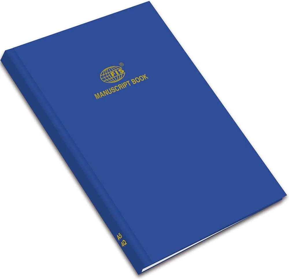 FIS FSMNA54Q Single Ruled Manuscript Book — A5, 192 Sheets, 8mm Rule