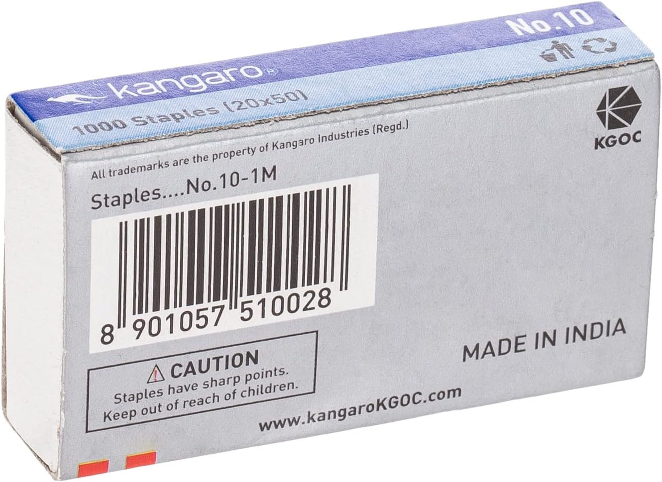 Kangaro 10-1M No.10 Staples (Pack of 1000) - Image 2