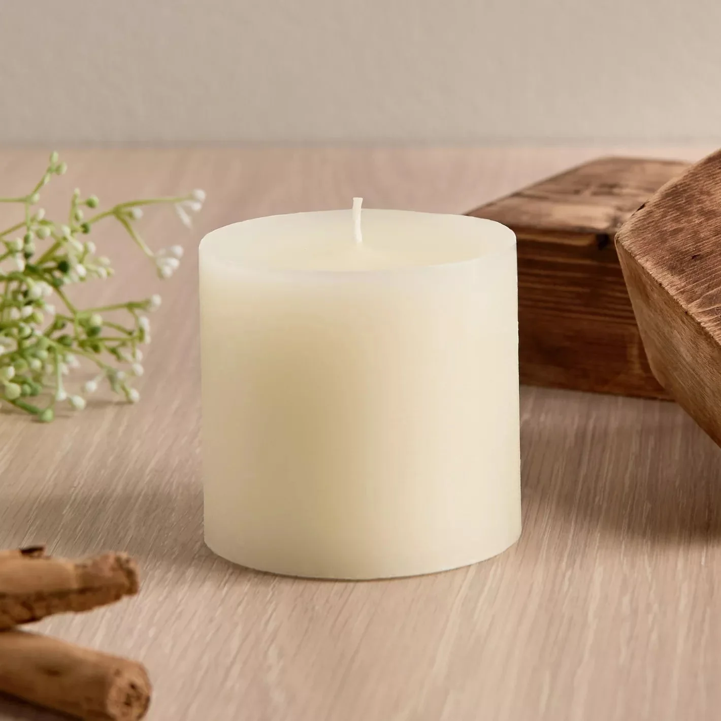 King Wain Aromatic Pillar Candle 5cm*5cm, Jasmine with Pure Natural Extracts