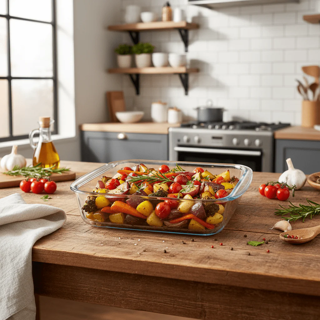 Kitchenmark Brosilicate 1.8L Medium Glass Baking Dish (24×21×5cm) - Image 2