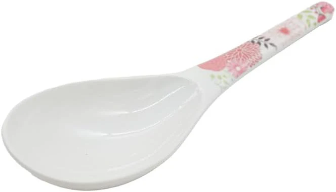 Kitchenmark Melamine Serving Spoon-24CM-White&Pink - Image 2