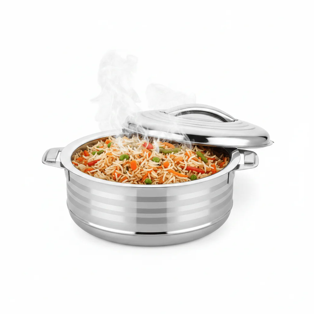 Kiyan Star Royal Casserole – 3-Piece Stainless Steel Insulated Hot Pot Set (2.5L / 3.5L / 5L) - Image 2