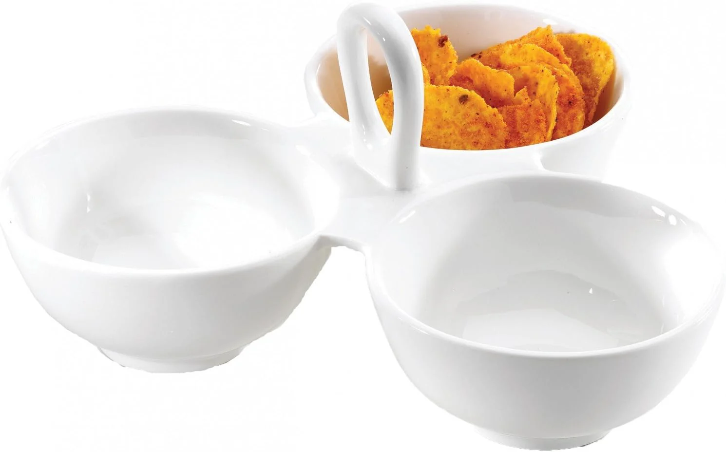 Symphony Elegant White Ceramic Sectioned Serving Tray & Platter - Image 3