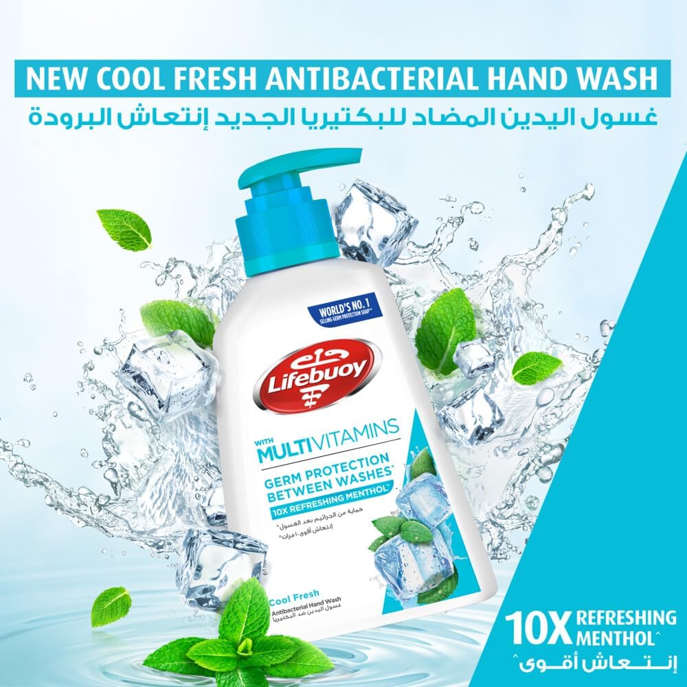Lifebuoy Anti Bacterial Hand Wash Cool Fresh, 200ml - Image 2