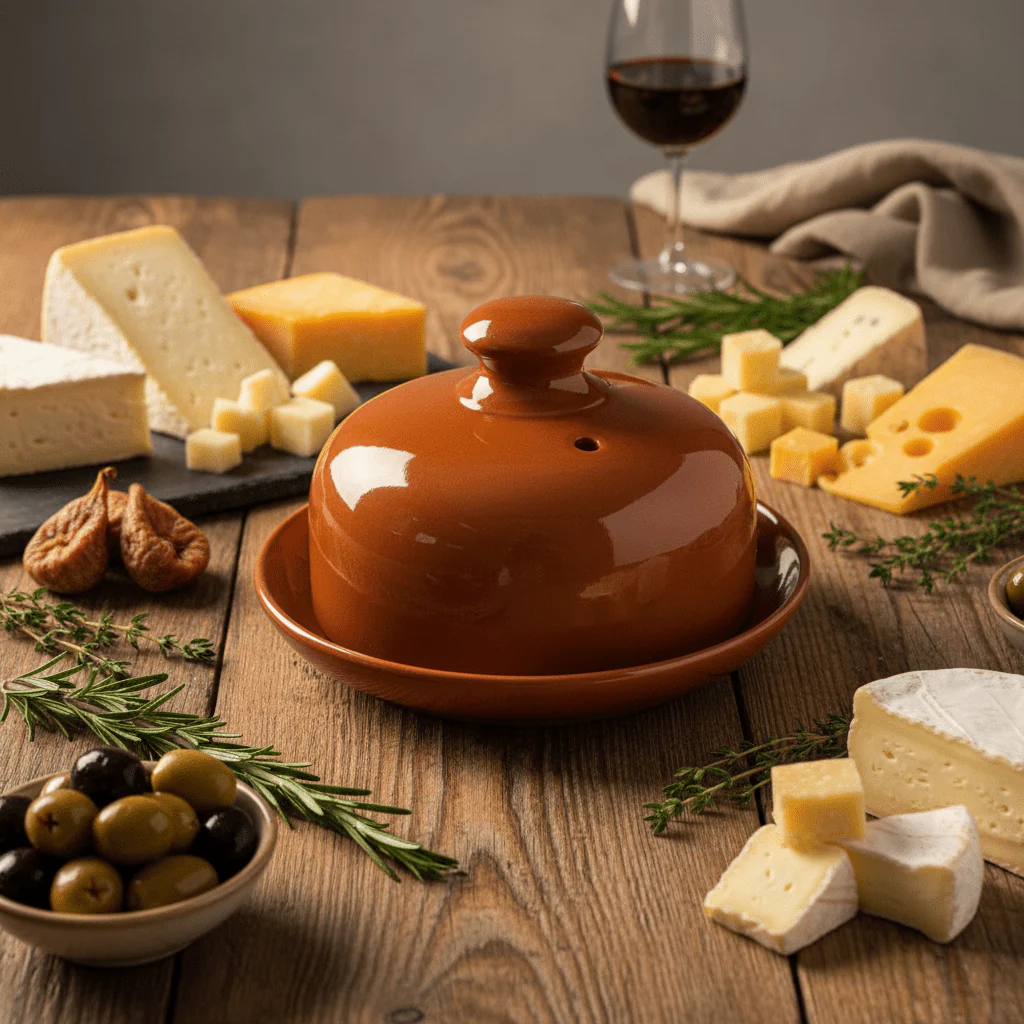 La Dehesa Brown Clay Cheese Serving Dish Rustic Table Plate | Made in Spain | 20cm - Image 2