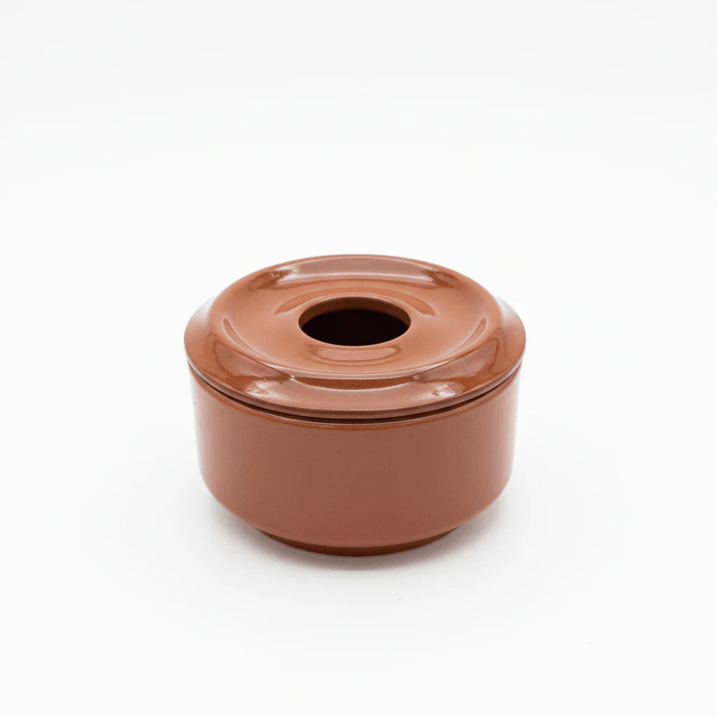 La Dehesa Brown Clay Classic Ashtray Rustic Table Accessory | Made in Spain |10cm