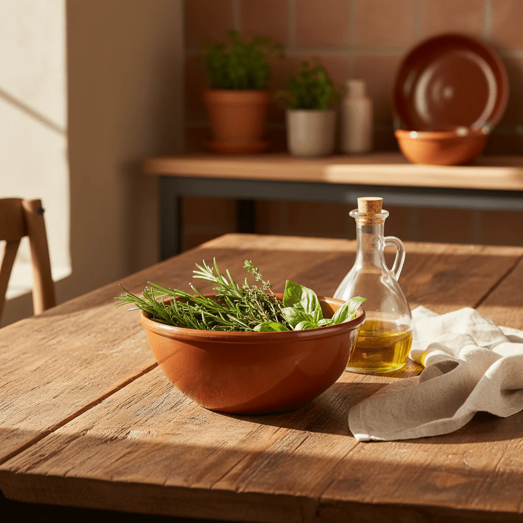 La Dehesa Brown Clay Classic Soup Bowl Handmade Rustic Dining Bowl | Made in Spain | 18cm - Image 2