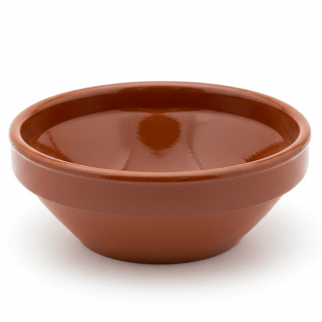 La Dehesa Brown Clay Rimmed Soup Bowl Small Traditional Serving Bowl | Made in Spain | 6.5cm